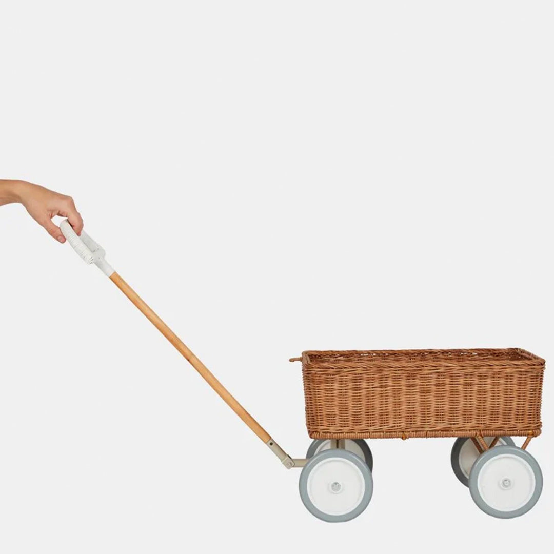 olli ella gevlochten trekwagen wonder wagon - naturel  | OEKTOY-WW-NA-O | 83