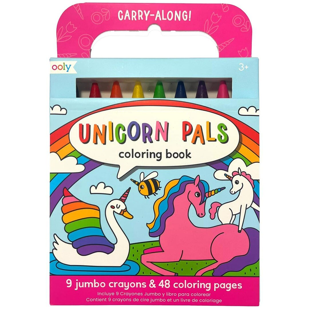 ooly kleurboek met waskrijtjes unicorn pals - 9st | 02.138-026 | 0