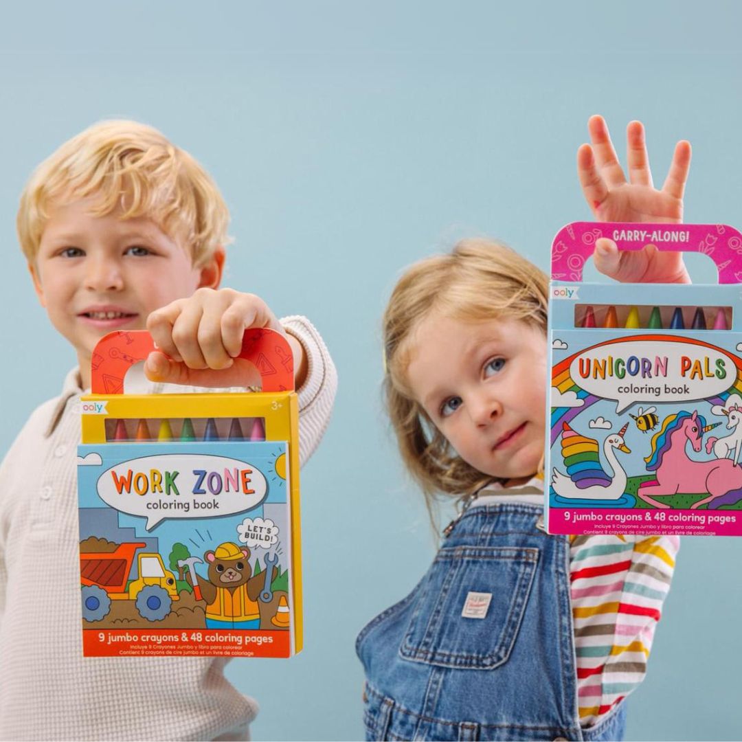 ooly kleurboek met waskrijtjes unicorn pals - 9st | 02.138-026 | 1