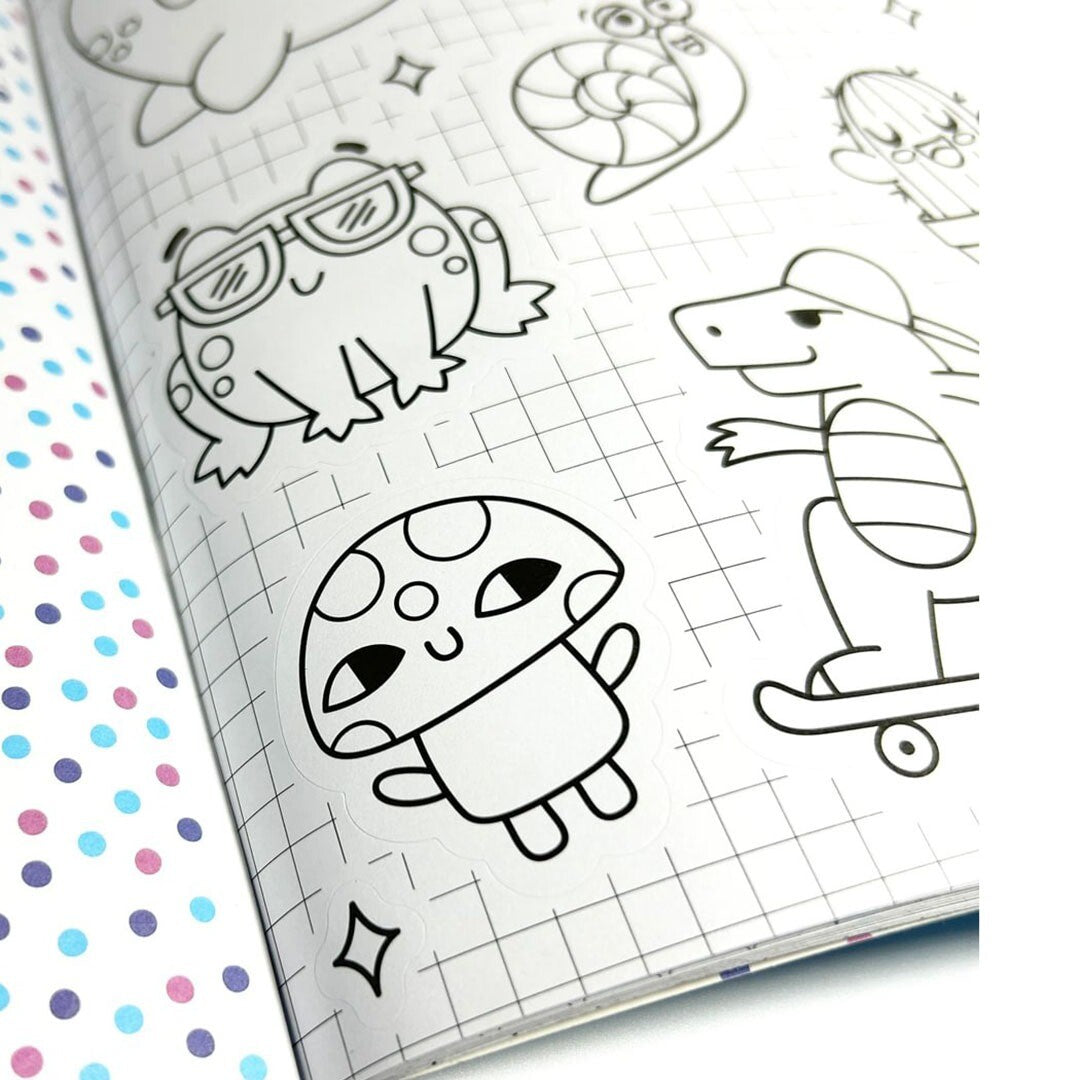 ooly kleurboek stickers - cute-a-licious doodles | 02.120-231 | 1