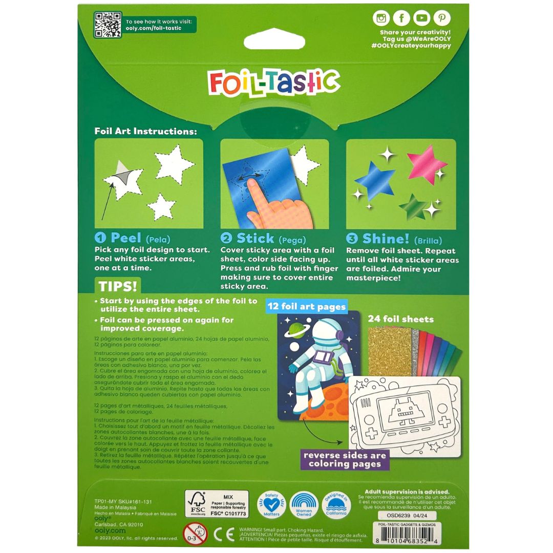 ooly knutselset foil-tastic - gadgets and gizmo's | 02.161-131 | 3