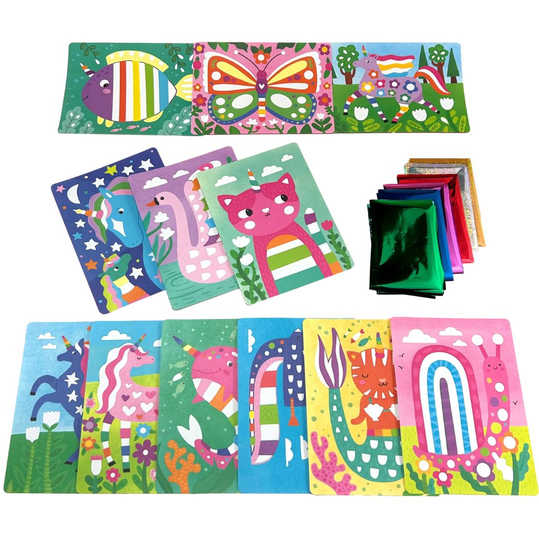 ooly knutselset foil-tastic - whimsical world | 02.161-132 | 2