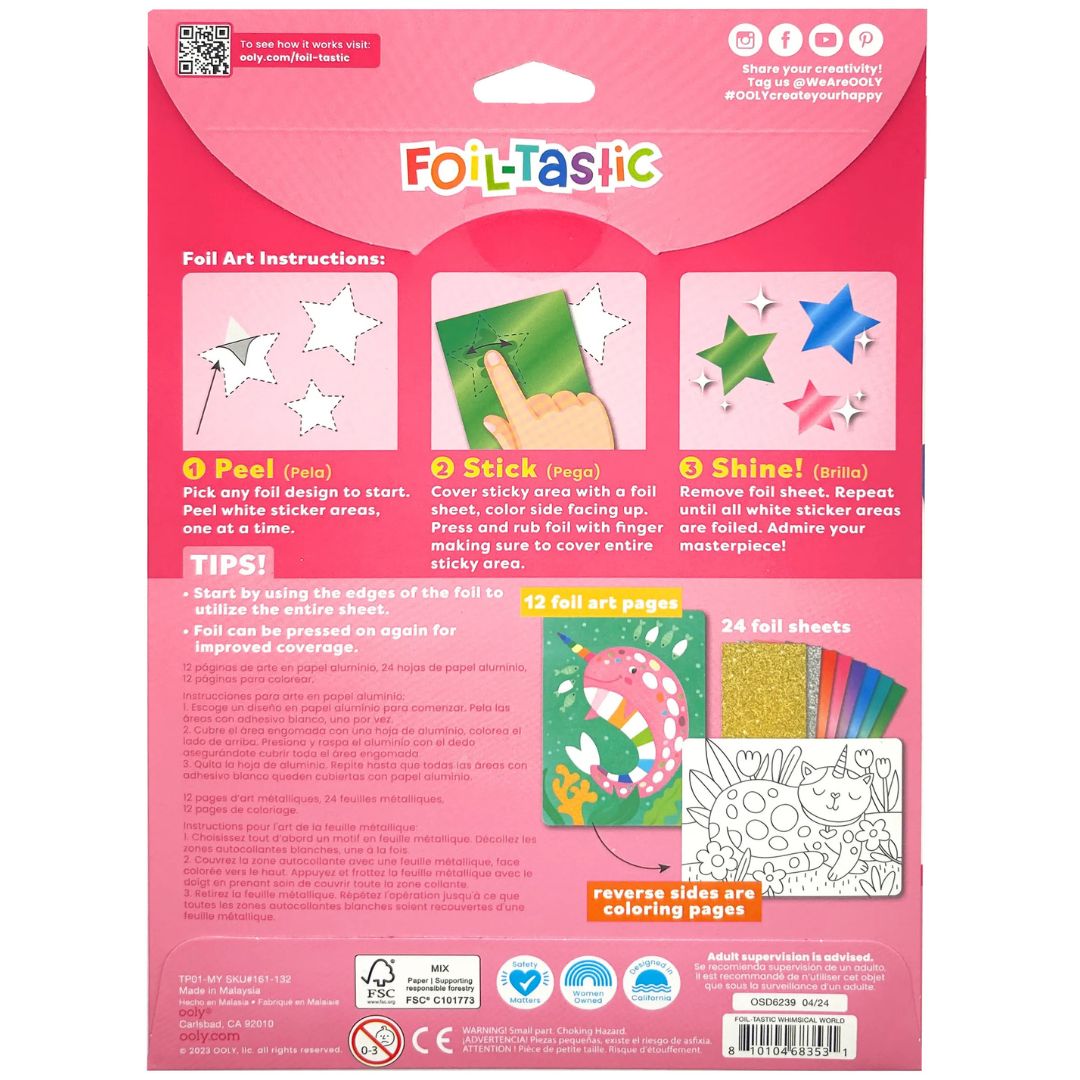 ooly knutselset foil-tastic - whimsical world | 02.161-132 | 3
