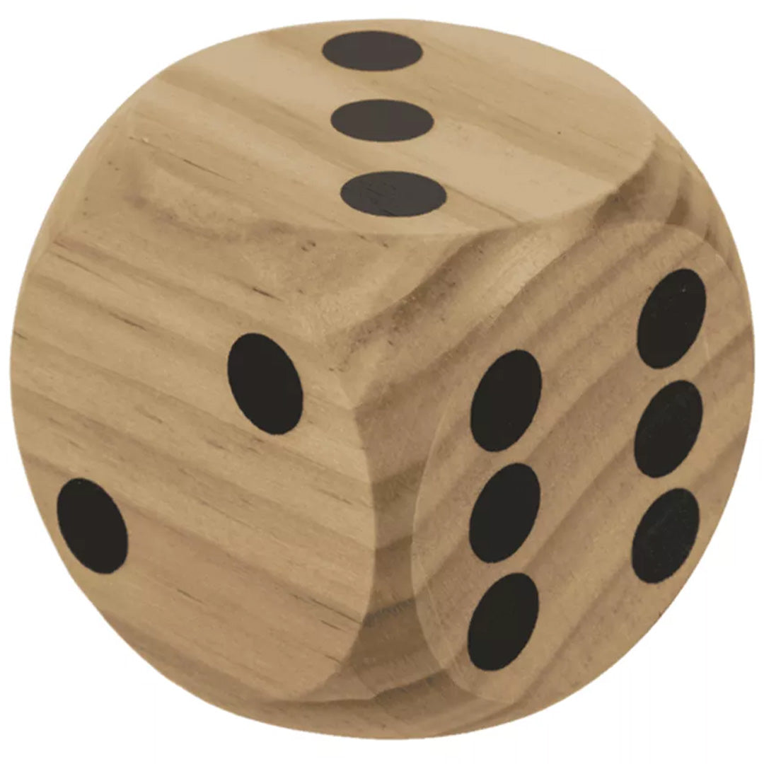 out of the blue houten dobbelsteen - 6 cm
