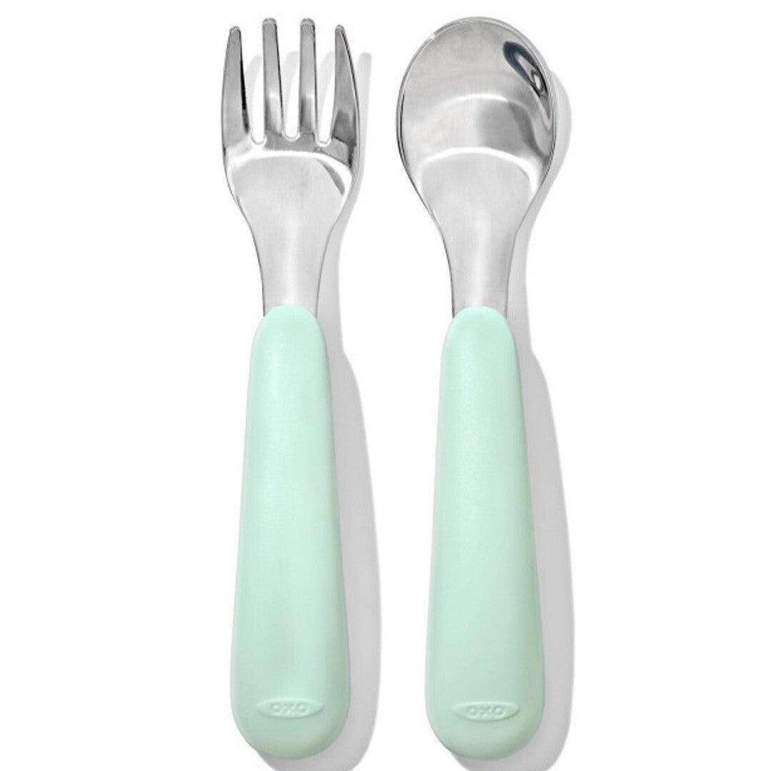 oxo tot kinderlepel en -vork reisset - opal  | OX216521 | 1