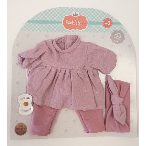 paola reina poppenkledingset sonia - roze - 36 cm  | PR58026 | 1