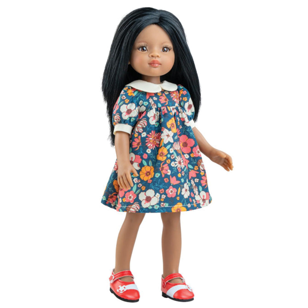 paola reina stapop amigas meily lang zwart haar - 32 cm | PR04718 | 1