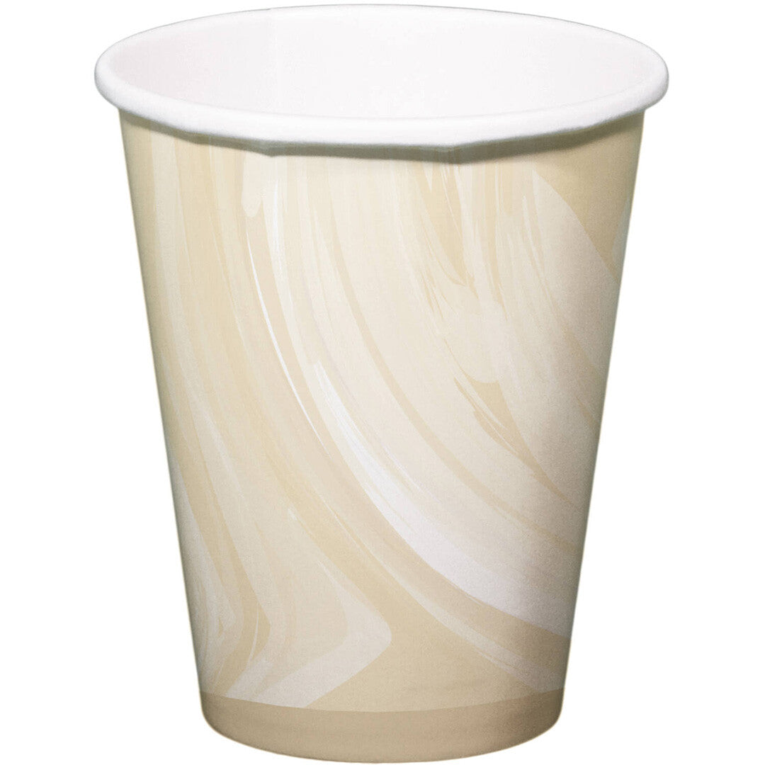 papieren bekers marmer beige - 6st | 61913 | 0