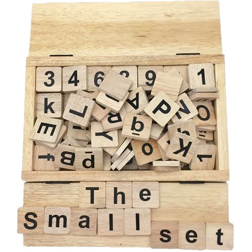 papoose toys letters en cijfers in kistje - klein | P/P567 | 1