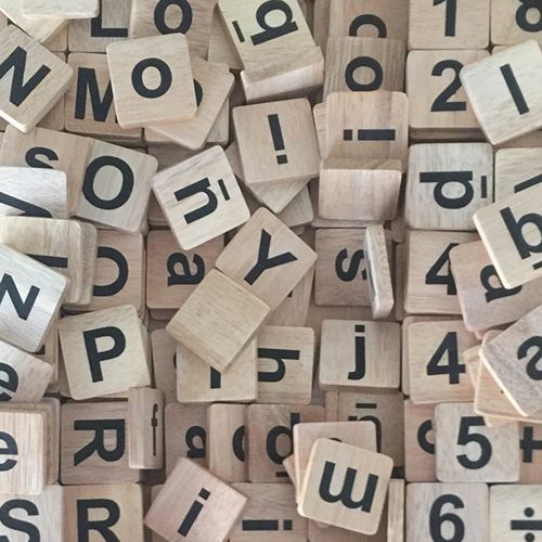 papoose toys letters en cijfers in kistje - klein | P/P567 | 2