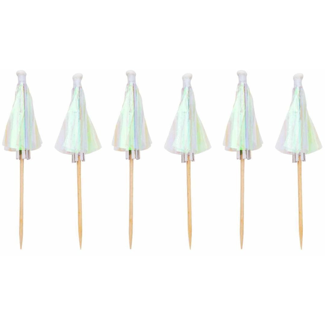 parasol prikkers - holografisch - 12st  | 81004.00.17 | 0