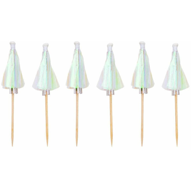 parasol prikkers - holografisch - 12st  | 81004.00.17 | 0