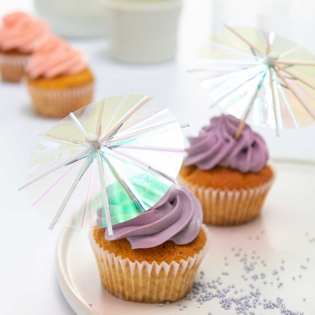 parasol prikkers - holografisch - 12st  | 81004.00.17 | 1