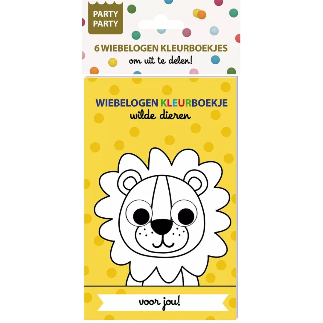 party party uitdeelboekjes kleurboek wilde dieren - 6st | 1312778 | 0
