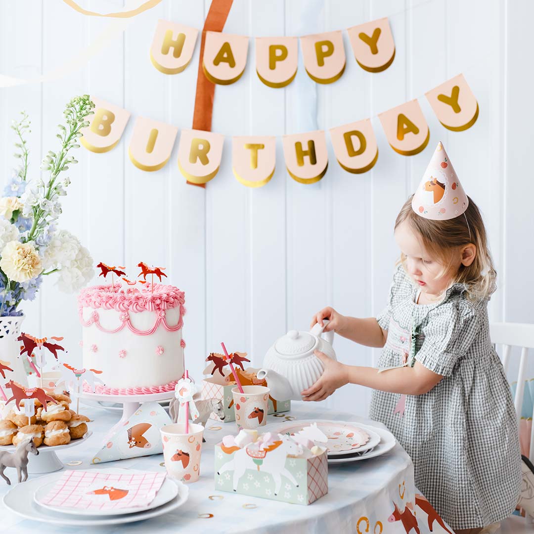 partydeco feesthoedjes - paarden - 6st | CPP32 | 2