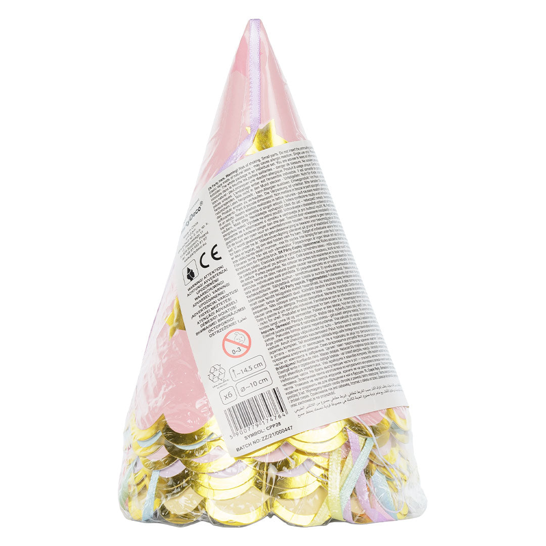 partydeco feesthoedjes - sterren - 6st | CPP28 | 7