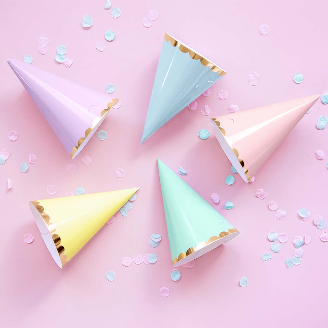 partydeco feesthoedjes - yummy - 6st | CPP24 | 6