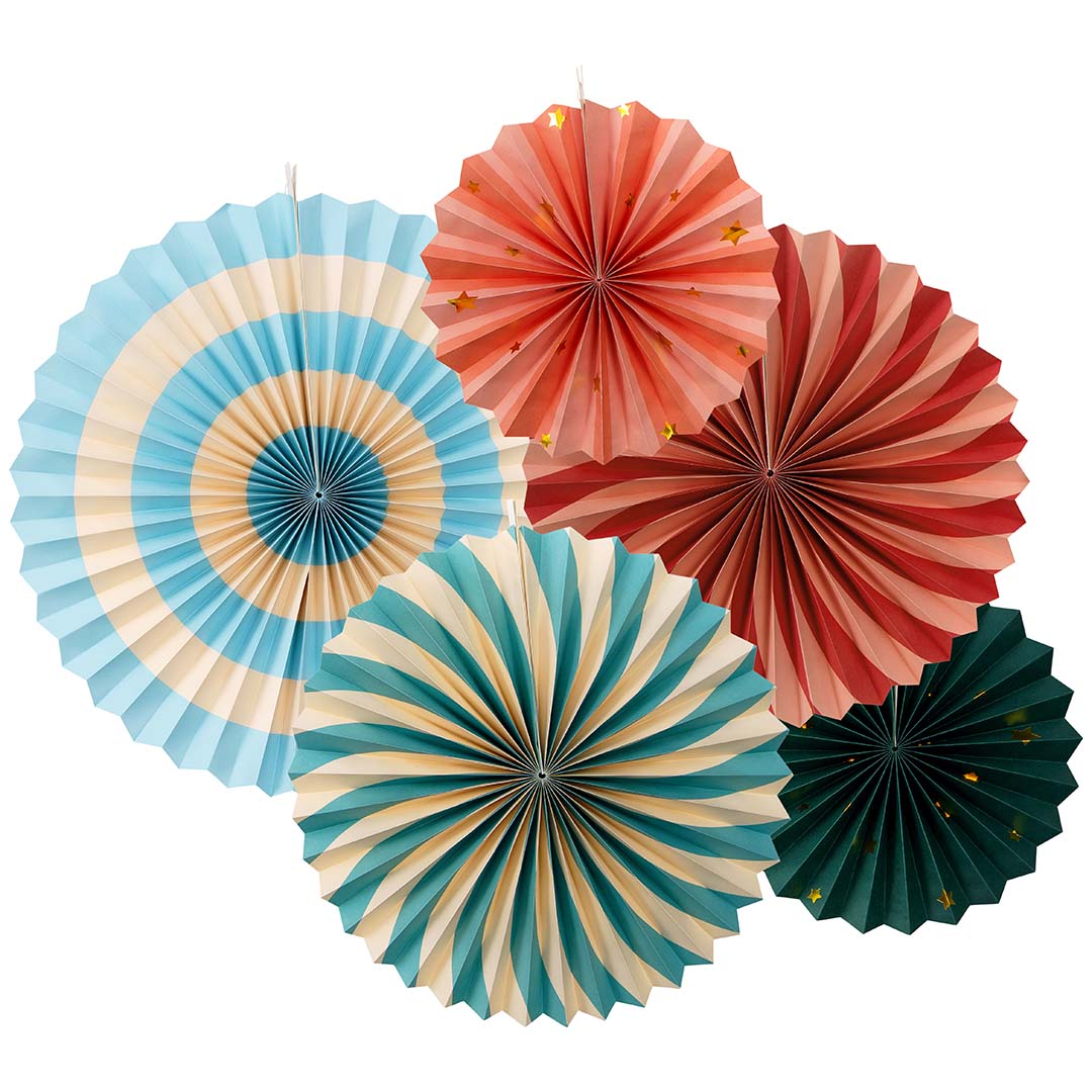 partydeco feestversiering rozetten - circus - 5st | RPK33 | 1