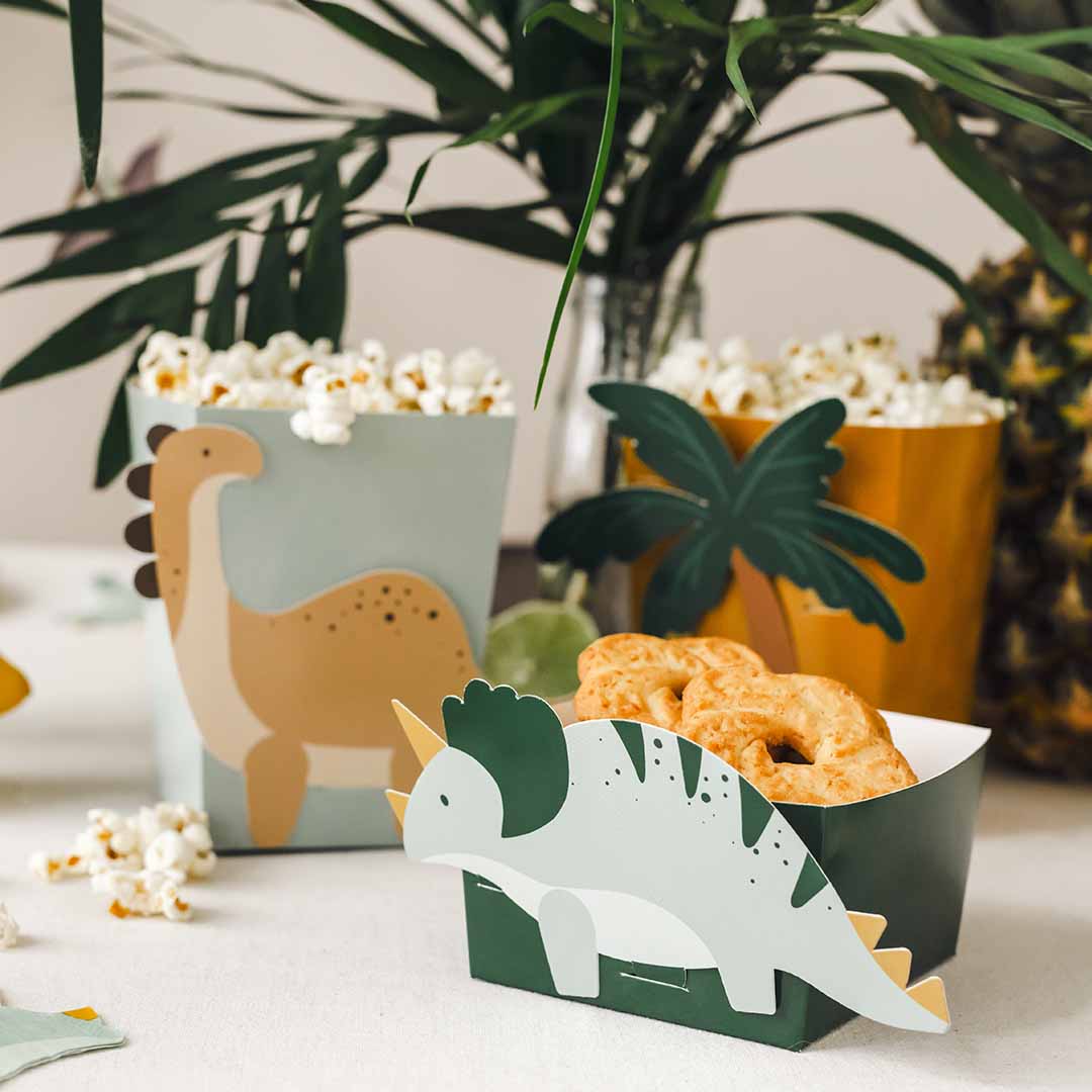 partydeco snackdoosjes - dinosaurus - 6st | FNS3 | 2