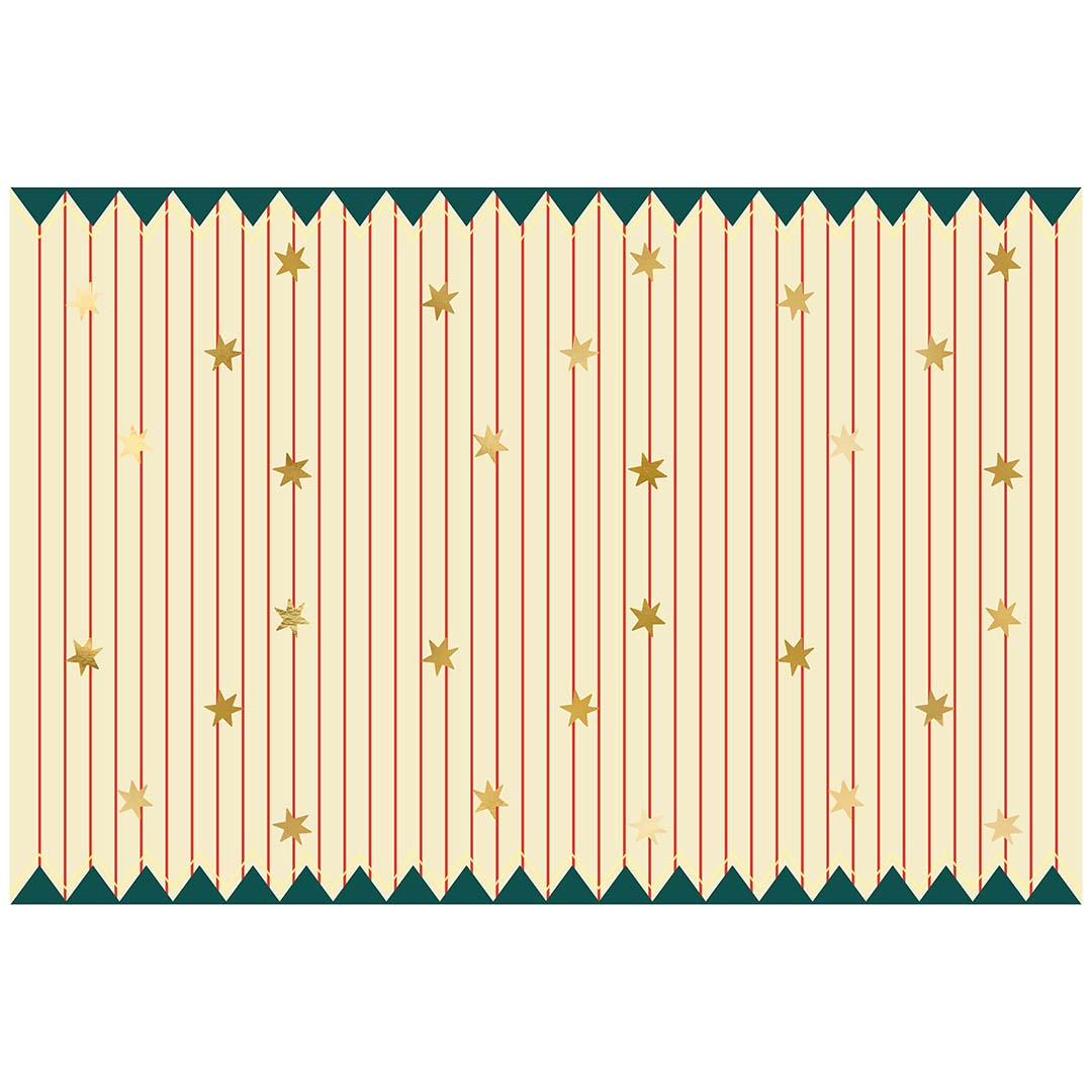 partydeco tafelkleed - dunne strepen en sterren | OBP8 | 2