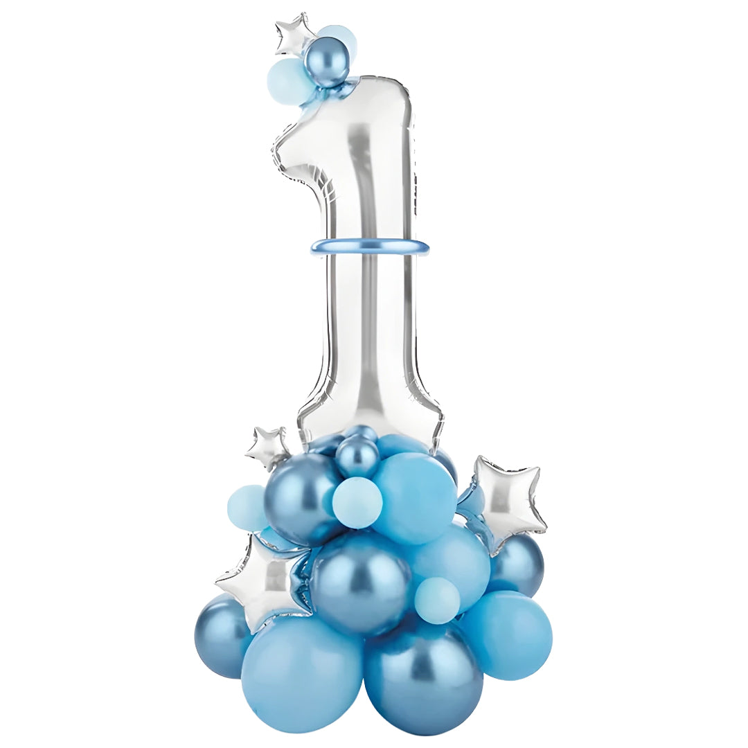 partydeco kit de ballons 1 - bleu - 90x140 cm