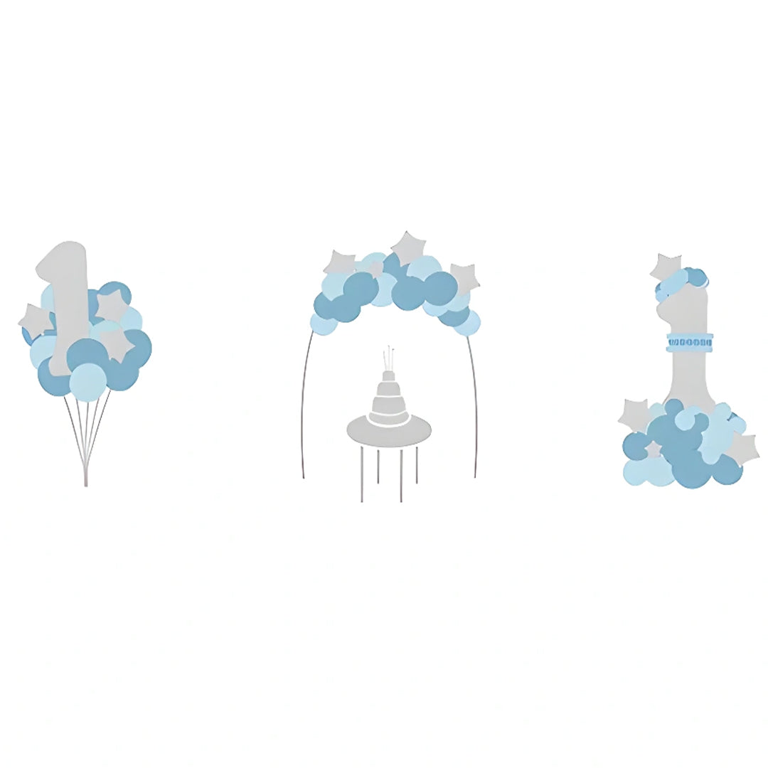 partydeco kit de ballons 1 - bleu - 90x140 cm