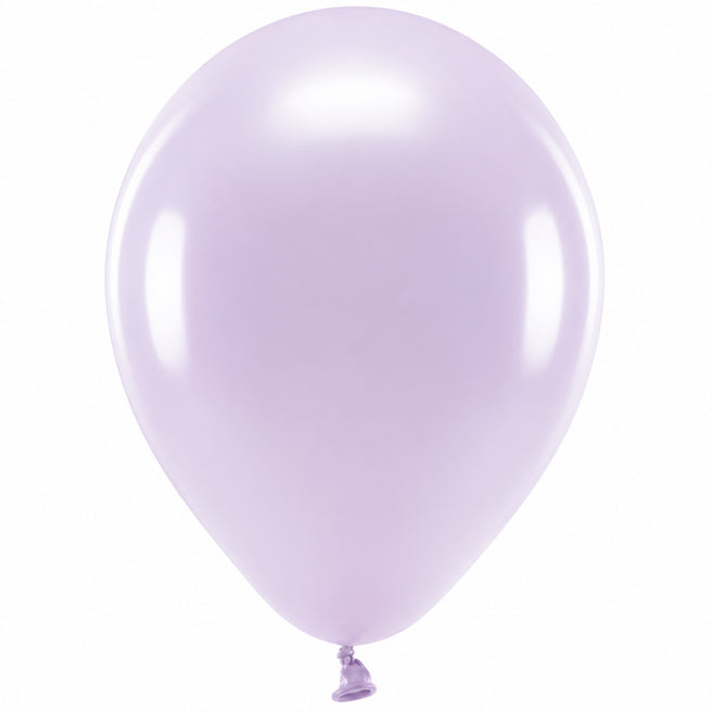 partydeco ballonnen metallic - lila - 30 cm - 10st | ECO30M-004-10 | 