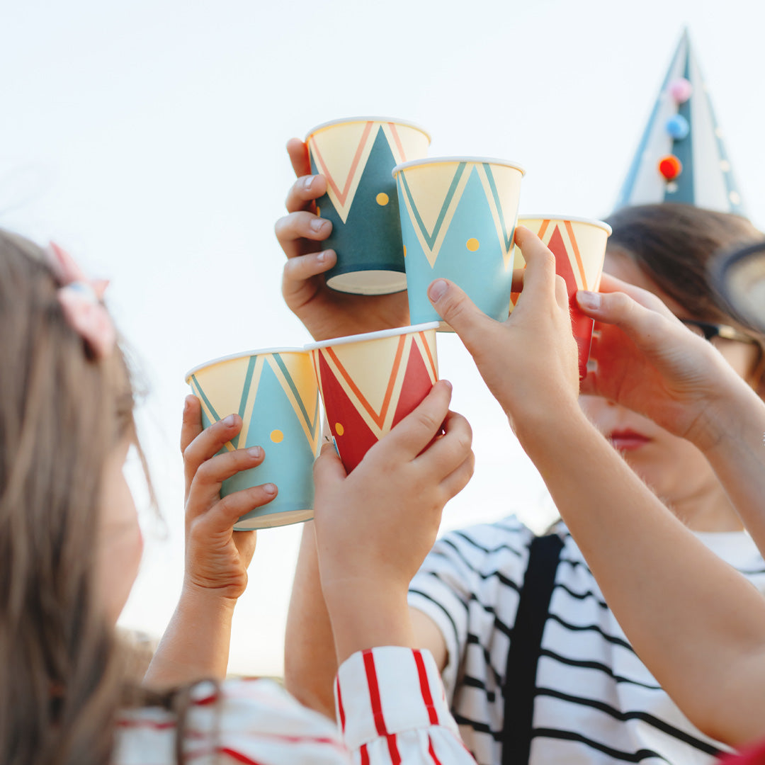 partydeco bekers - circus - 6st | KPP92-EU1 | 3