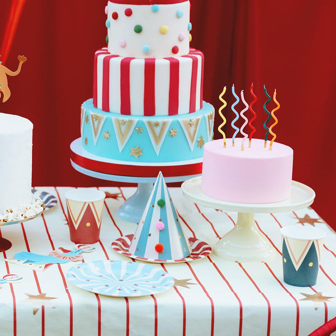 partydeco bekers - circus - 6st | KPP92-EU1 | 4