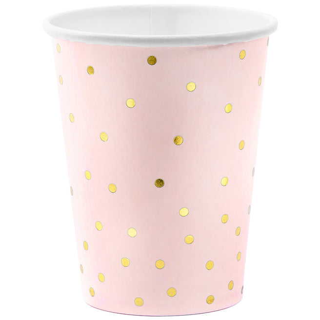 partydeco bekers - polka stippen - 6st |  KPP50-081J-EU1 | 