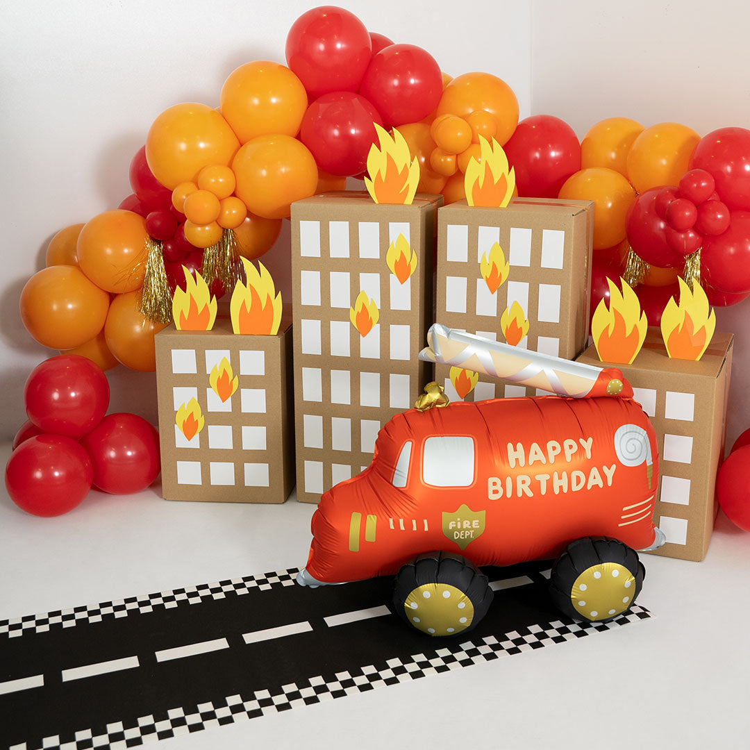 partydeco folieballon brandweerwagen - 67 cm | FB240 | 2