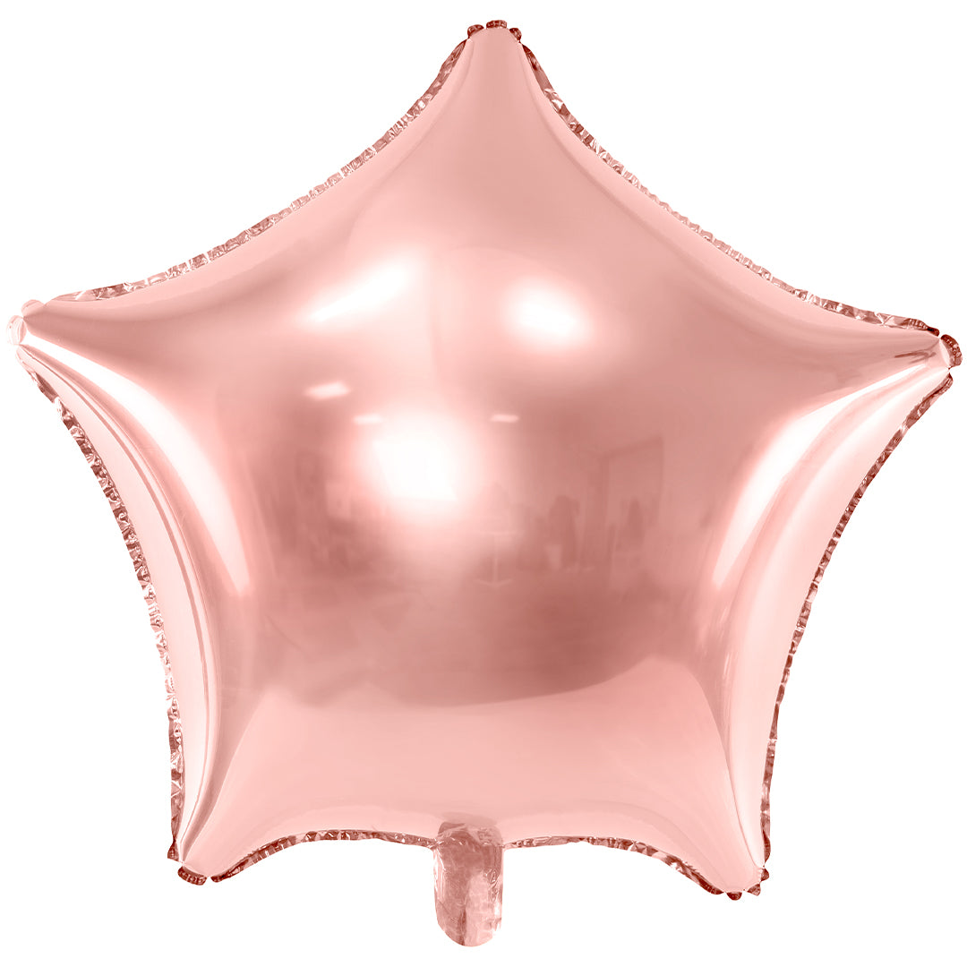 partydeco folieballon ster - roségoud - 70 cm | FB78M-019R | 
