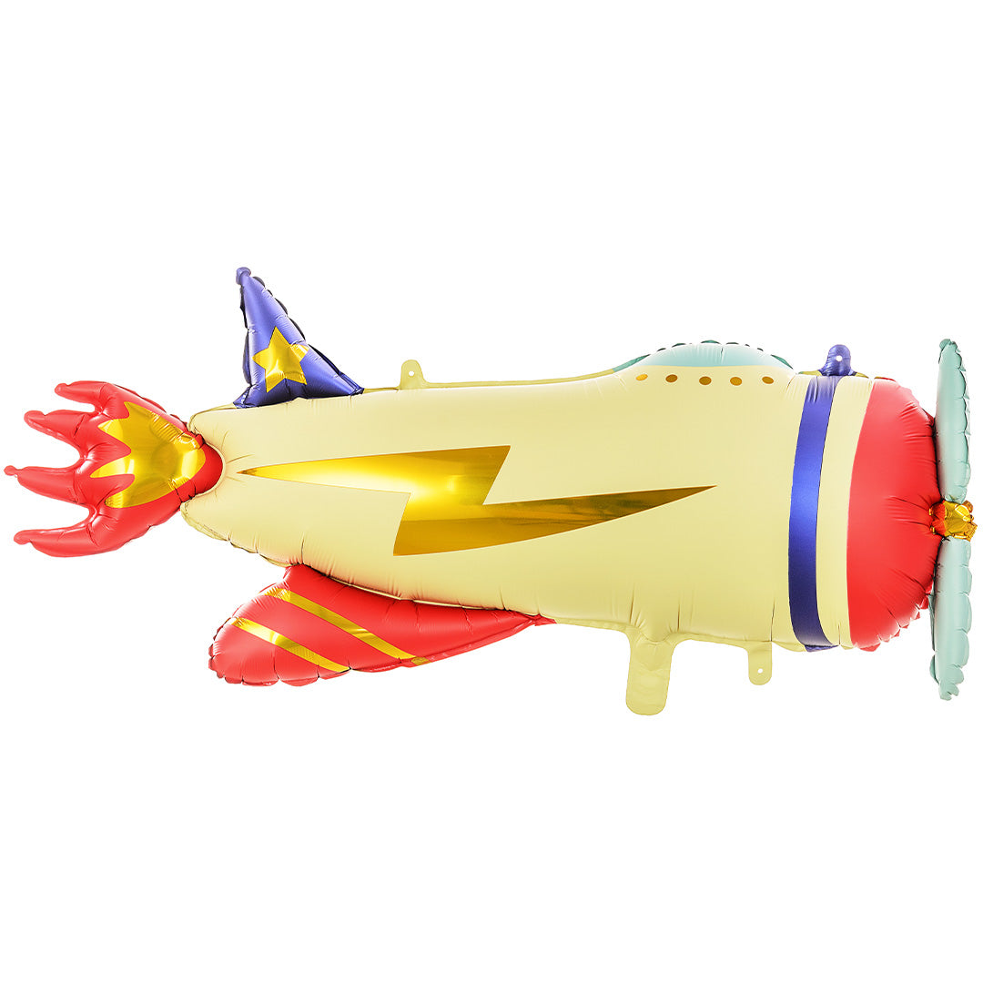 partydeco ballon en aluminium avion - 91 cm