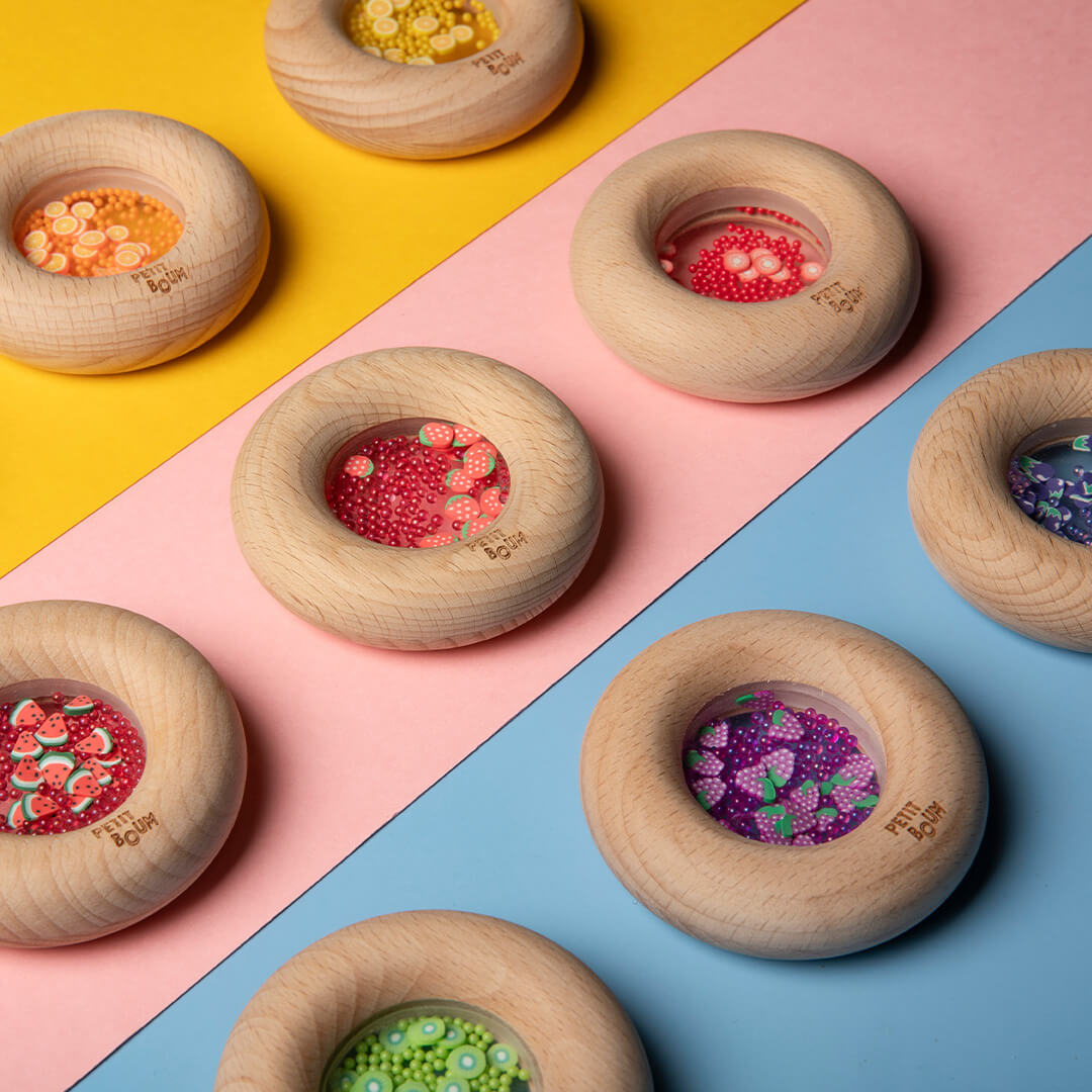 petit boum bijtring en rammelaar donut - aardbeien | PBSDSTRA | 5