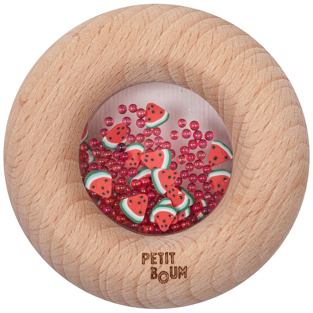 petit boum bijtring en rammelaar donut - watermeloen | PBSDWAT | 0
