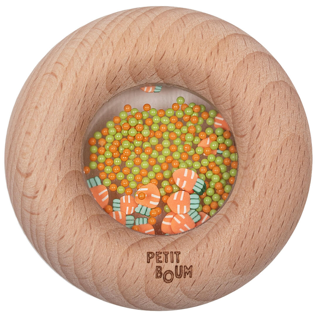 petit boum bijtring en rammelaar donut - wortels | PBSDCAR | 0