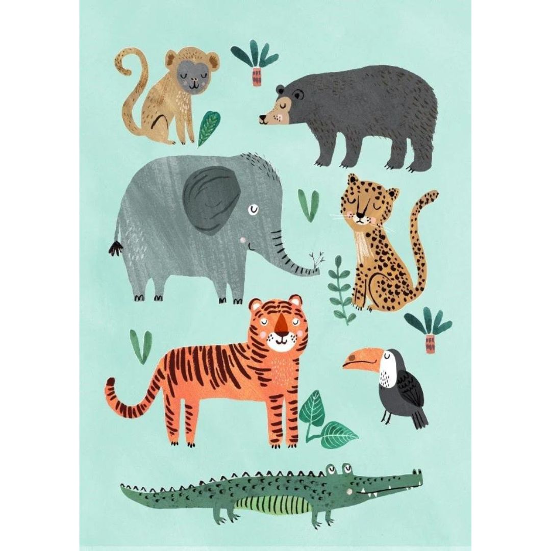 petit monkey ansichtkaart - wild animals  | PC38 | 0