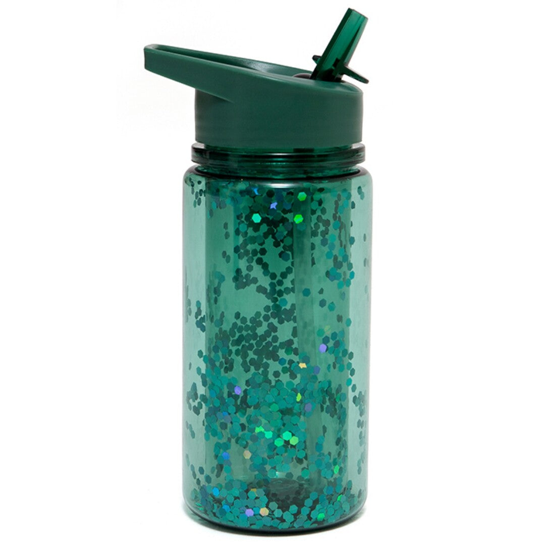 petit monkey drinkfles glitter - salie green - 300 ml | DB26 | 0