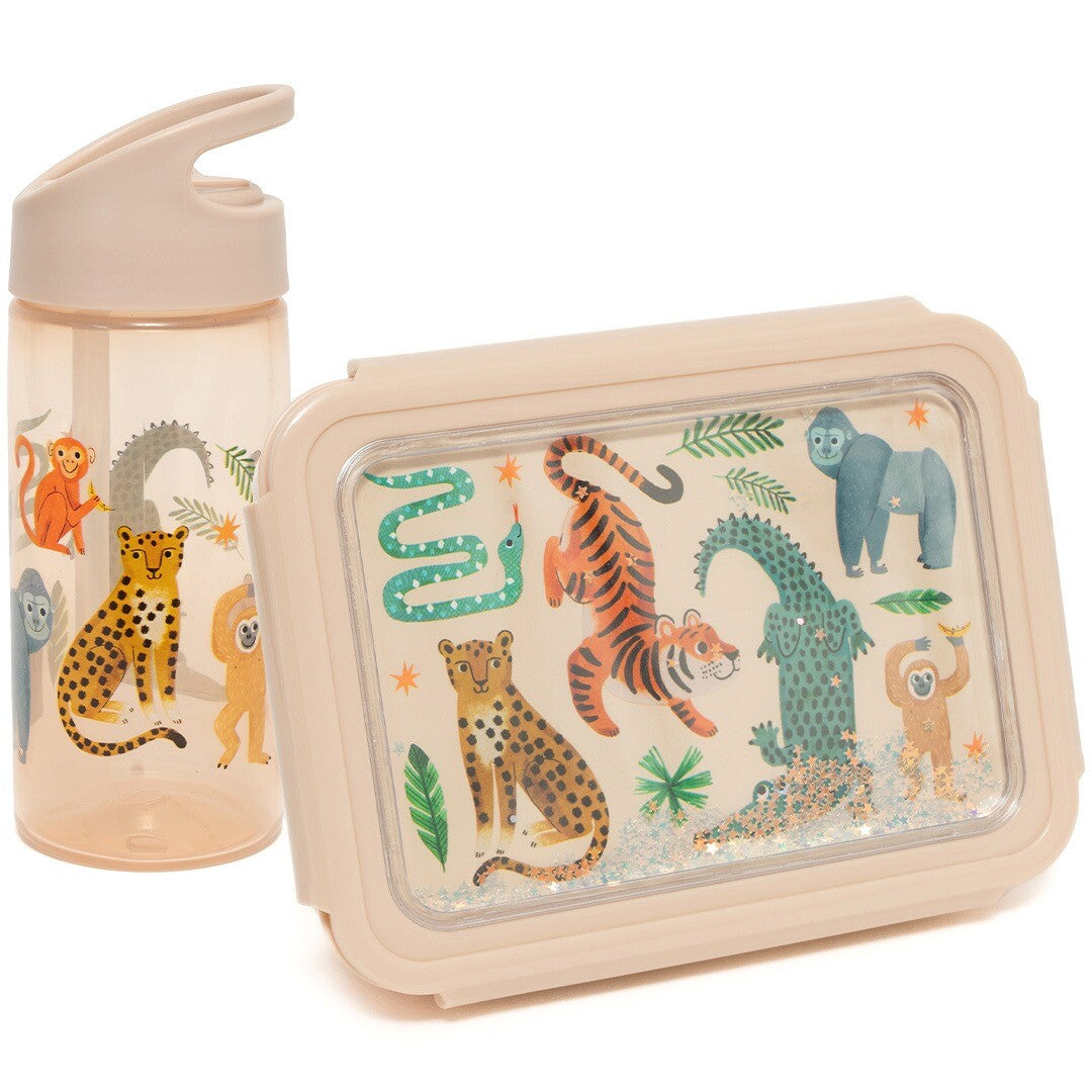 petit monkey drinkfles met rietje - upside down animals - 380 ml | DB48 | 2