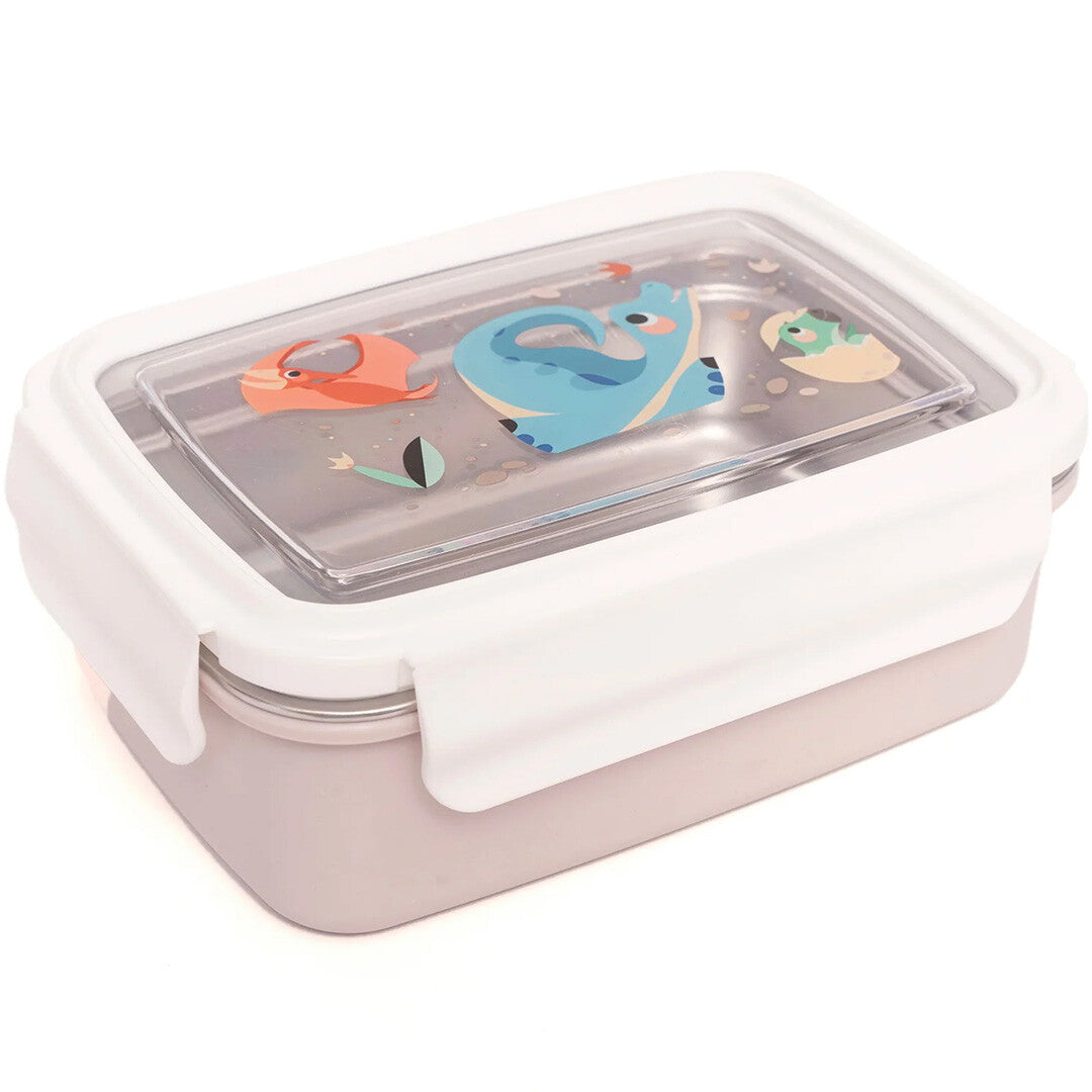 petit monkey rvs broodtrommel bento - dinosaurus | LB46 | 0