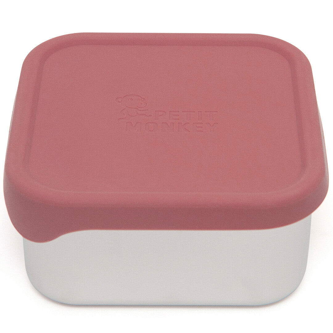 petit monkey rvs snackdoosje lucy - mahogany rose | LB39 | 0