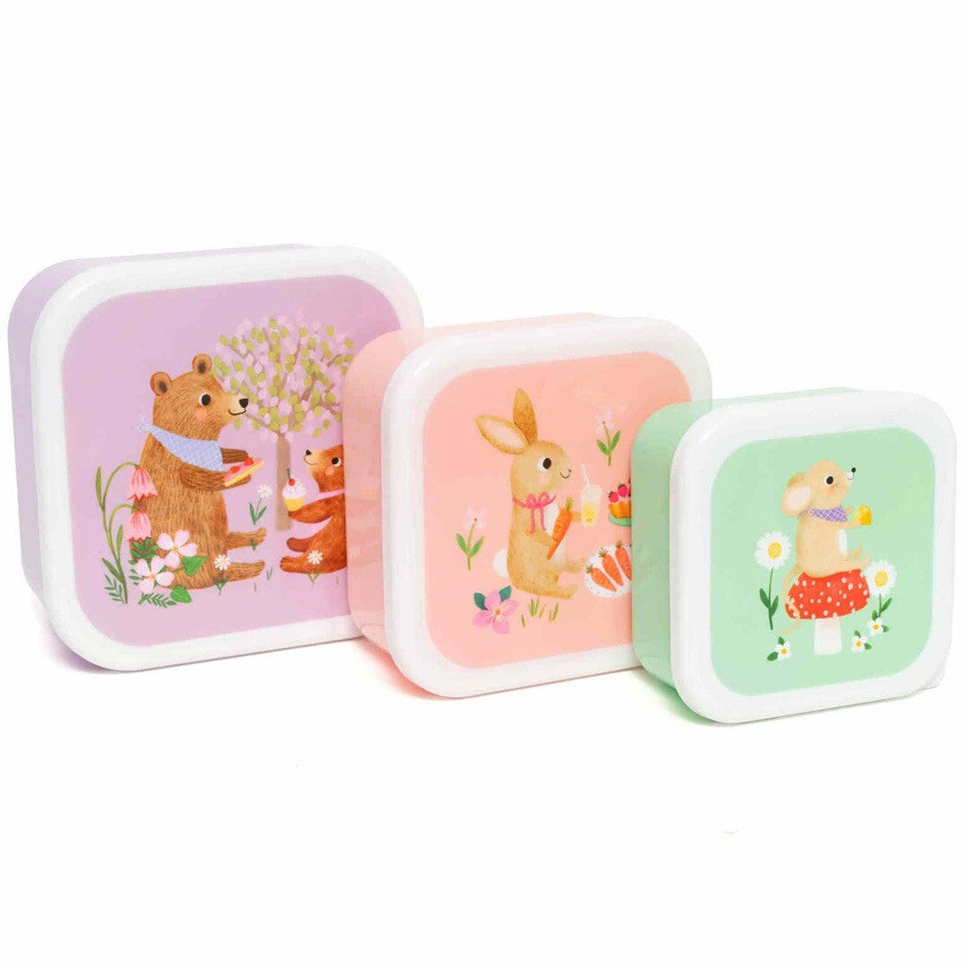 petit monkey snackdoosjes animals picnic - 3st | LB57 | 0