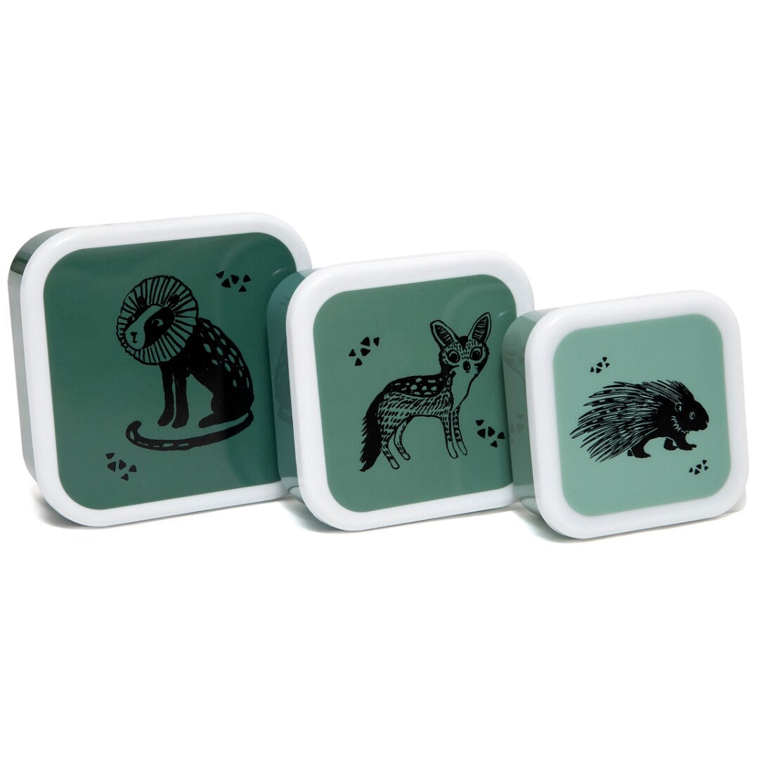petit monkey snackdoosjes black animals - salie - 3st | LB29 | 0