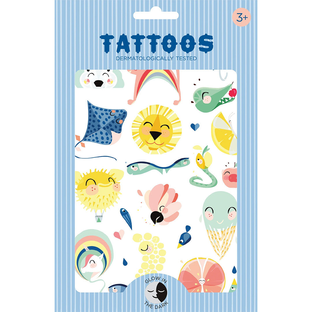 petit monkey tattoos shiny lion glow in the dark | TT06 | 0