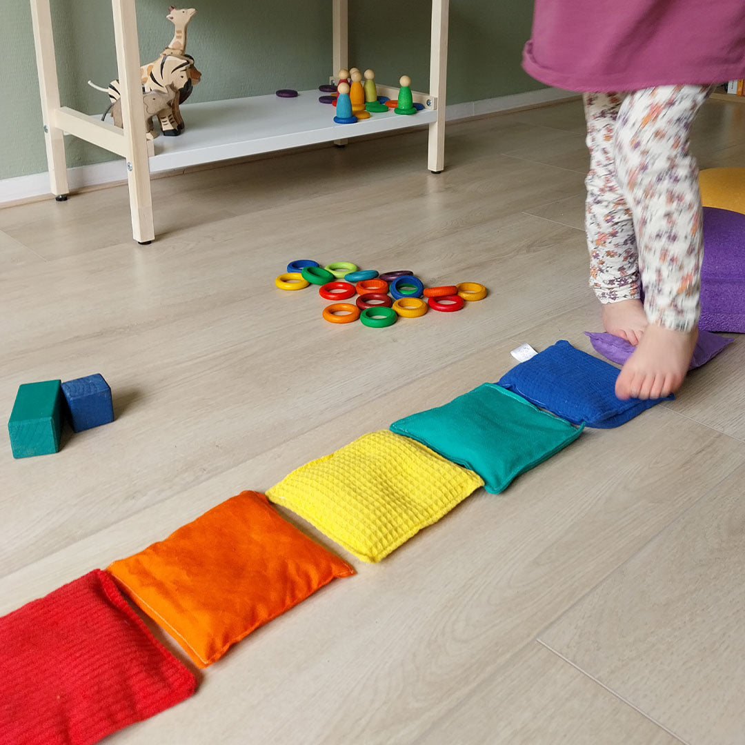 pit and play pittenzakken - regenboog lichtgroen - 6st | 6150826013051 | 1