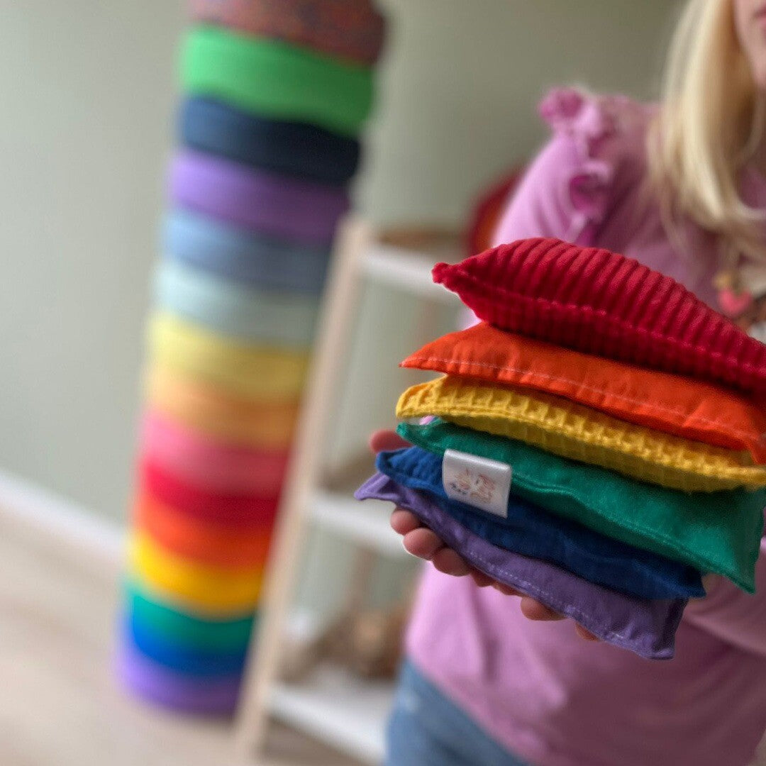 pit and play pittenzakken - regenboog roze - 6st | 6150826834878 | 1