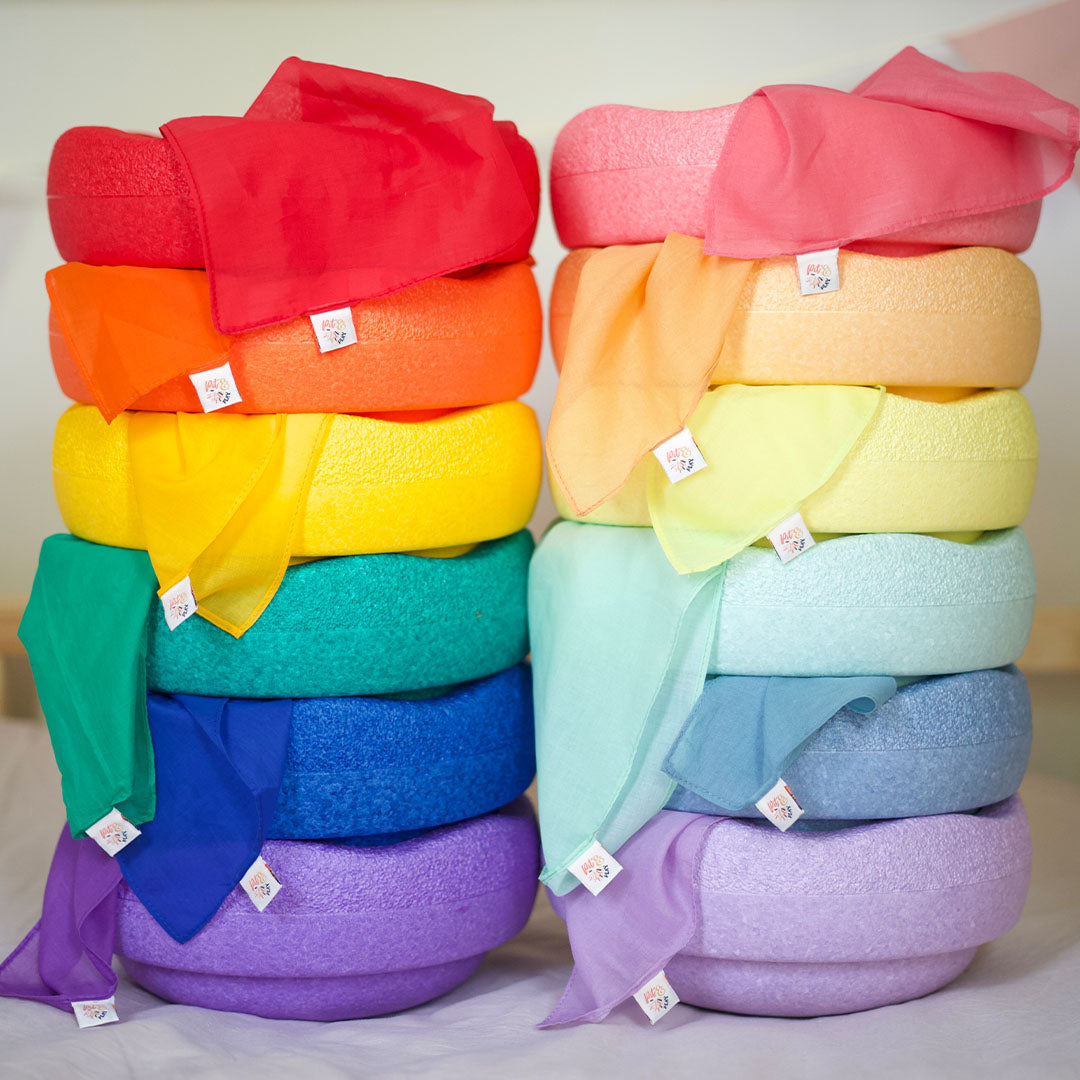 pit and play speeldoek pastel - oranje - 48x48 cm | 6154113548530 | 2