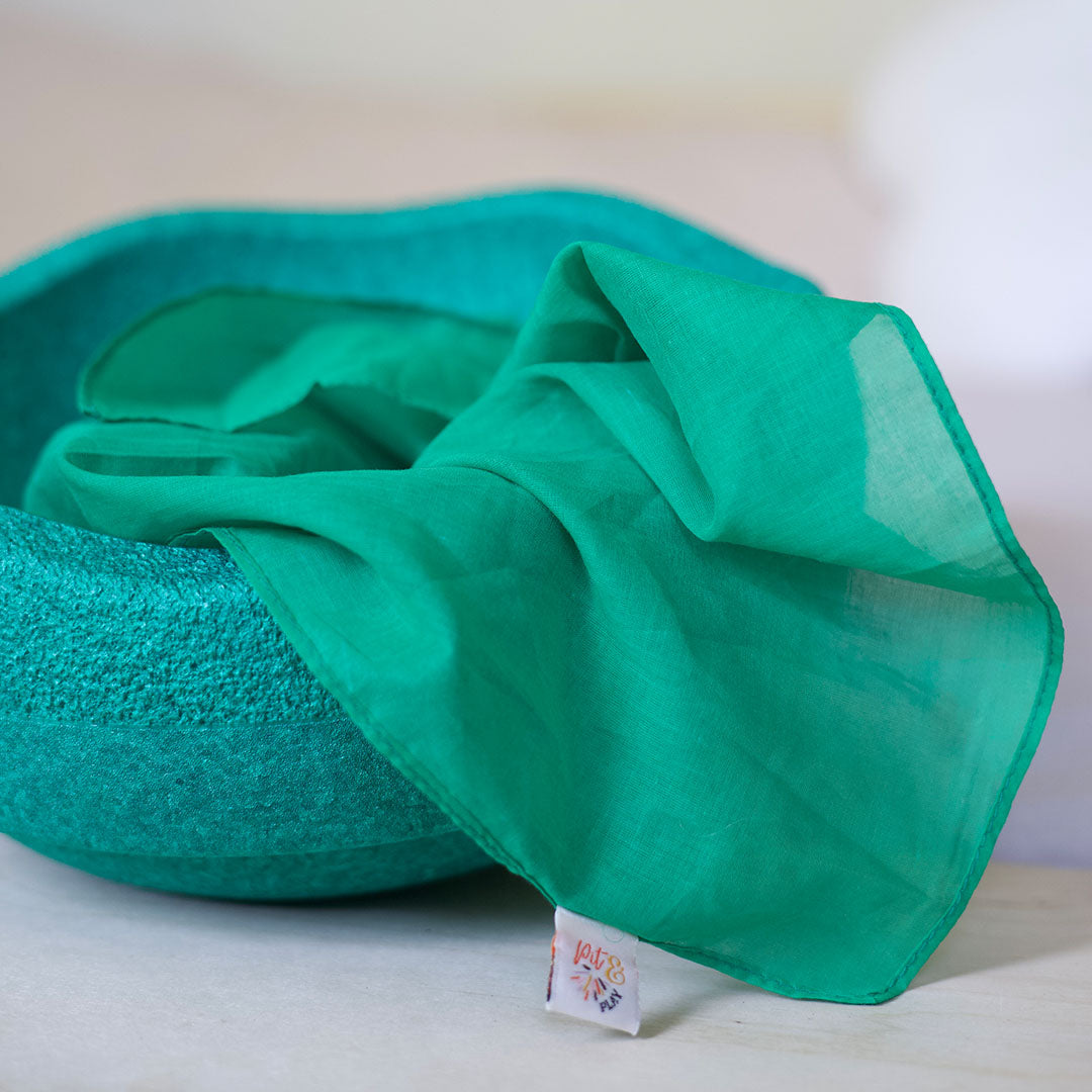 pit and play speeldoek regenboog - groen - 75x75 cm | 6154119840836 | 0