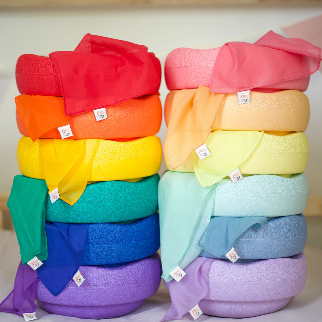 pit and play speeldoek regenboog - groen - 75x75 cm | 6154119840836 | 4