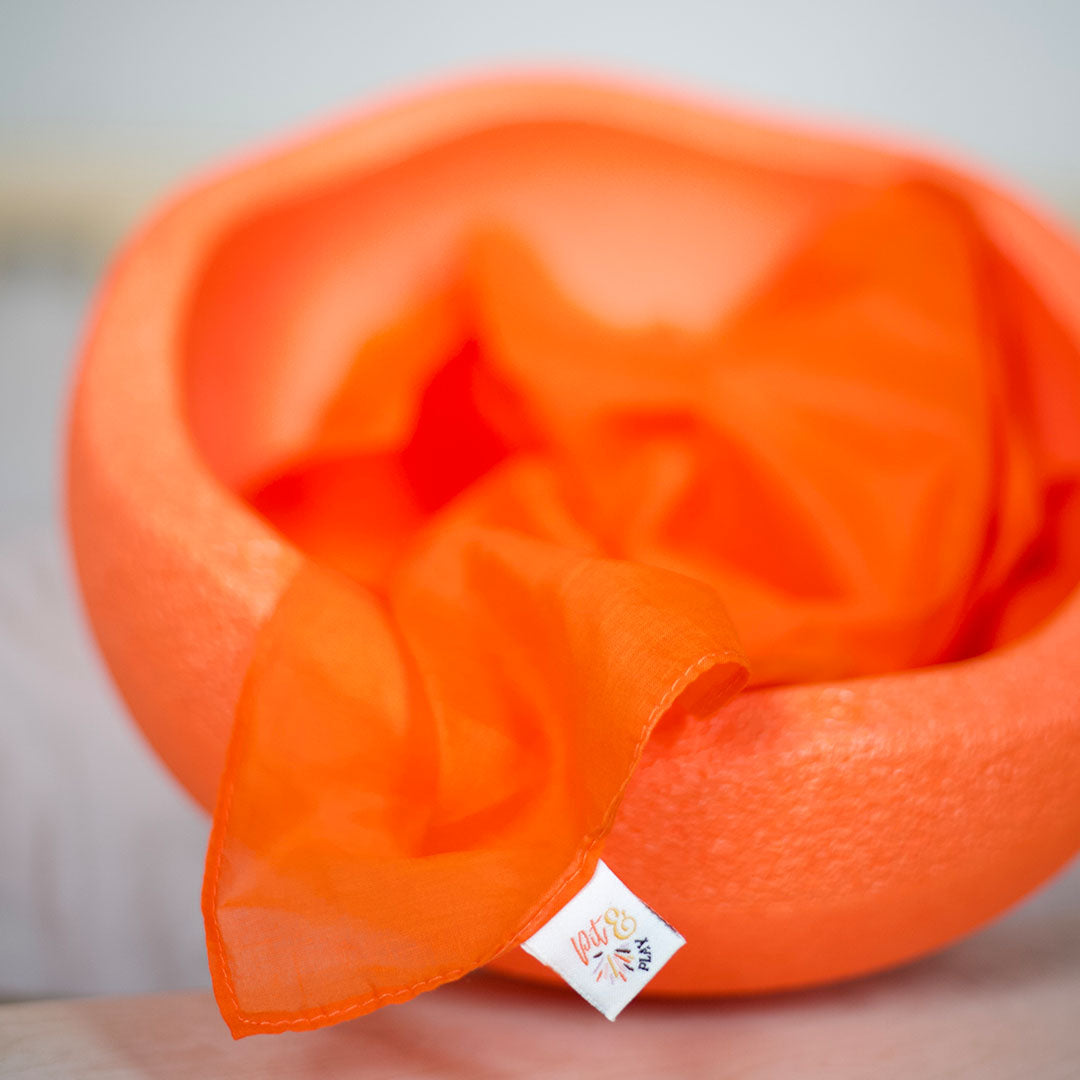 pit and play speeldoek regenboog - oranje - 75x75 cm | 6154121166153 | 0